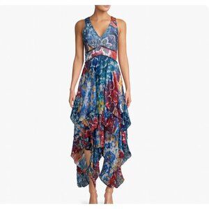 Alice + Olivia Women’s Tie Dye Kaleidoscope Ilia midi Dress Size 8 NWT